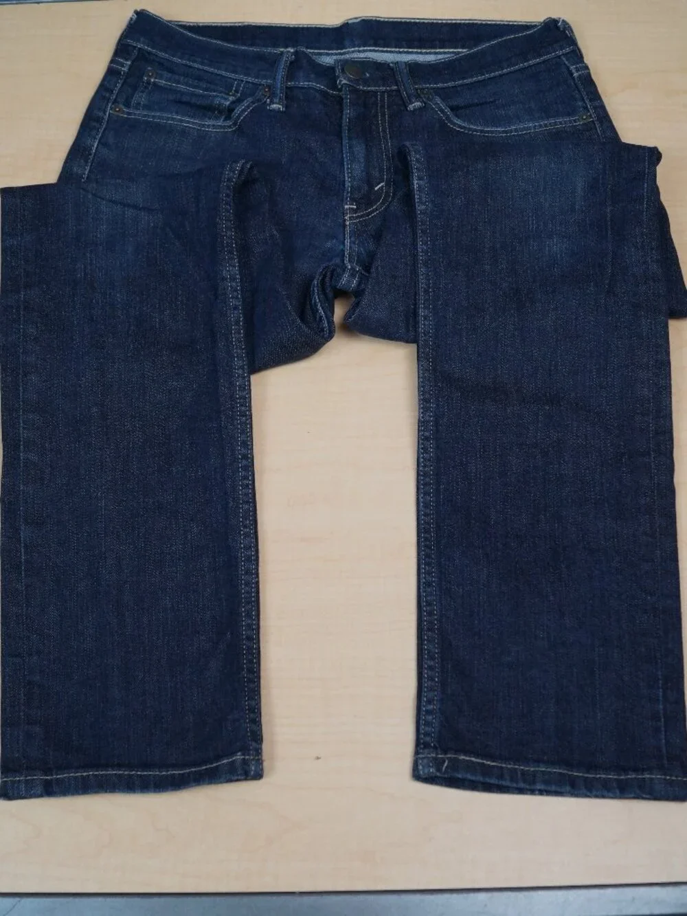 Levis 511 Jeans Slim Fit Straight Leg Dark Blue Denim Red Tab Mens 31 x 30
